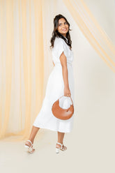Holmes Button Down White Dress